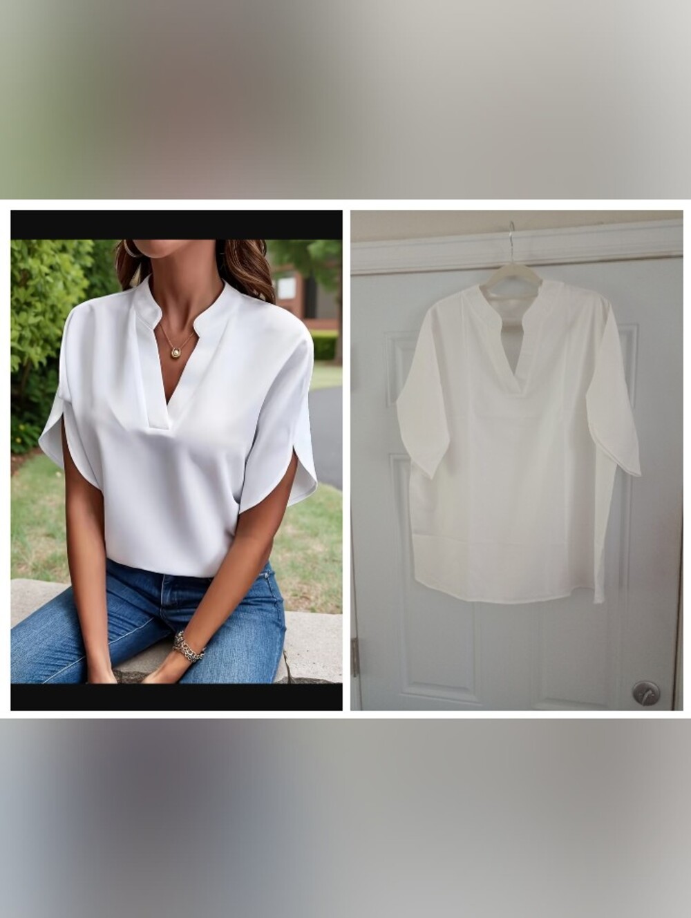 Batwing Sleeve Top Blouse Vneck Pullover Style XL Versatile Styling NEW